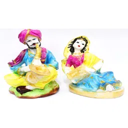 Aura Pink & Yellow 2 Pieces Musicians Figurine Showpieces-image-83