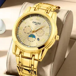 ORUSS Men Round Dial & Stainless Steel Straps Analogue Watch IHHCJBEBFACJ-32