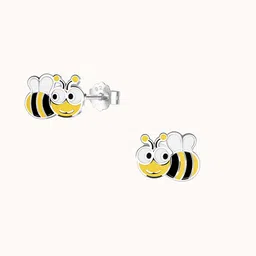 HighSpark 925 Silver Honey Bee Enamel Studs-image-31