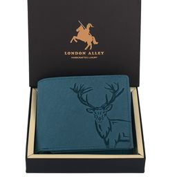 LONDON ALLEY Men Textured Leather Two Fold Wallet-16