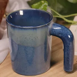 Rare Planet Blue & Brown 2 Pieces Printed Ceramic Mug 300ml-23