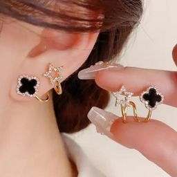 SZN Gold Plated Artificial Stones Studded Star Shaped Ear Cuff-27