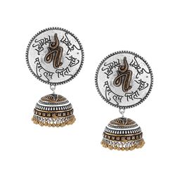 Stefan Gold Plated Contemporary Enamelled Jhumkas-10