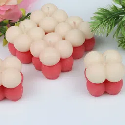 Shraddha Creation Pink & White 6 Candle-14