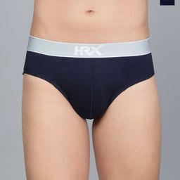 HRX by Hrithik Roshan Pack Of 2 Pure Cotton Basic Briefs HRX_BRF_003_NVY/WH/_2PC-NAVY-picture-46