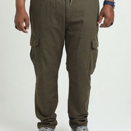 NEVER NEUD Men Relaxed Cargos Trousers-image-16