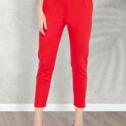all about you Women Regular Fit Solid Trousers-image-9