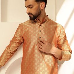 SOJANYA Men Regular Thread Work Kurta with Pyjamas image 2