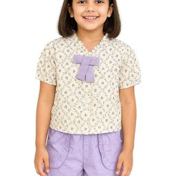 POP STREET KIDS Girls Floral Printed Top with Shorts-image-78