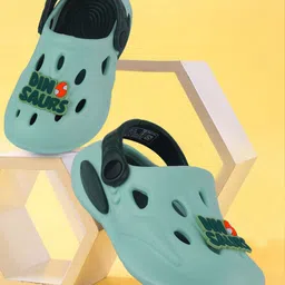 PASSION PETALS Kids Dinosaurs Appliqued Casual Clogs-24