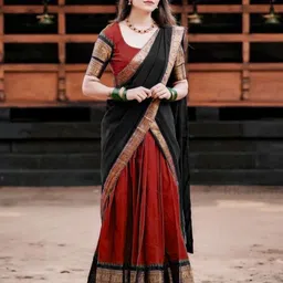 MANMOHITSAREE Woven Design Ready to Wear Lehenga & Blouse With Dupatta-picture-9