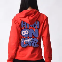 Bloopers Store Women Printed Hooded Sweatshirt-image-49