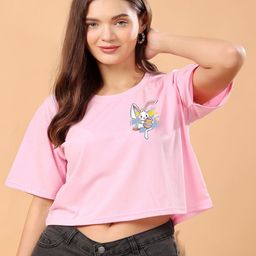 CORSICA Women Bio Finish Graphic Printed Round Neck Cotton Oversized T-shirt-image-79