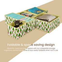 Kuber Industries Cream-Coloured 6 Pieces Printed Drawer Organisers image 5