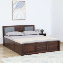woodsworth from pepperfry Princeton Sheesham Wood King Size Bed In Provincial Teak Finish With Box Storage-picture-24
