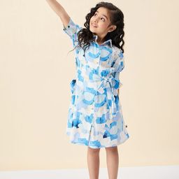 StyloBug Girls Print A-Line Dress-image-30