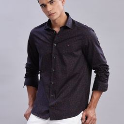 Tommy Hilfiger Men Classic Opaque Printed Casual Shirt-image-41