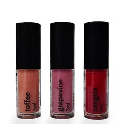 Ruby's Organics Set of 3 Hydrating Lip Oil Gloss Minis 3ml Each - Sunset image 1