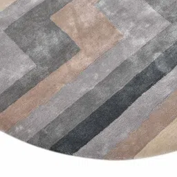 saraswatii global Put In Palace Brown & Grey Printed Tufted Woollen Carpet image 3