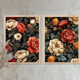 WALLLANE Brown 2 Piece Wood Floral Wall Paintings-picture-14
