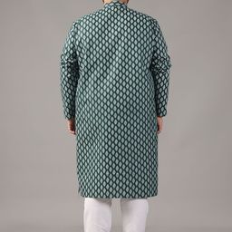 SOJANYA PLUS Men Bandhani Printed Regular Kurta with Churidar image 2