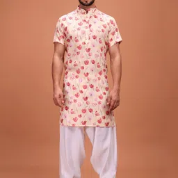 SHIWAM ETHNIX Men Floral Printed Kurta with Salwar-picture-53