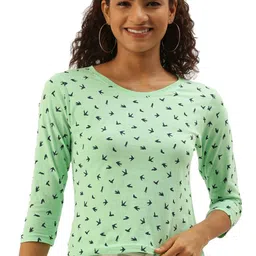 Kryptic Women Conversational Printed Round Neck Pure Cotton Slim Fit T-shirt-picture-49