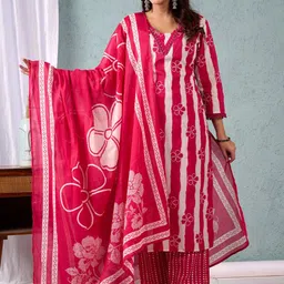 Varanga Stripper with Floral Printed Kurta with Trouser & Dupatta-33