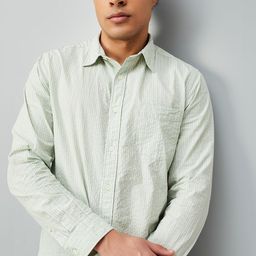 max Spread Collar Cotton Shirt-image-66