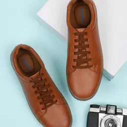Kosher Men Round Toe Lace-Ups Sneakers-image-67