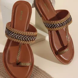 Anouk Women Embellished Ethnic One Toe Flats-image-99