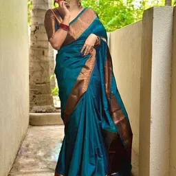 SHOP DROP Solid Zari Pure Silk Mysore Silk Saree-13