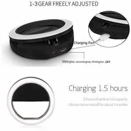 icall Mobile Flash Accessory Combo for Selfie LED Ring Light with Usb light for Live Streaming, Makeup, Tik Tok Videos, YouTube Video image 3