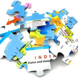 India Map Puzzle for Kids,100-Piece Educational Toy,48x37cm Learning Fun-13
