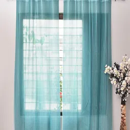 Homefab India Unisex Turquoise Blue Curtains and Sheers-image-30