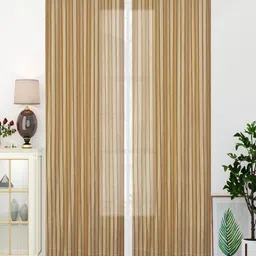 Homefab India Gold-Toned Set of 2 Sheer Long Door Curtain-image-54