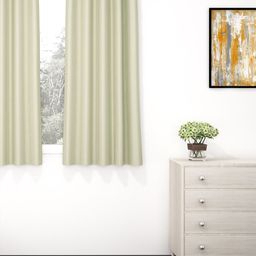 Story@home Beige Faux Silk Black Out Window Curtain- 5 feet-image-111
