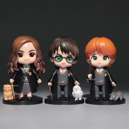 Harry Potter Action Figure Toy Figures Set of 3pcs 9cm Cute Toys For Kids-26
