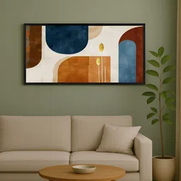 999Store Beige & Blue 1 Piece Canvas Other Wall Paintings-image-56