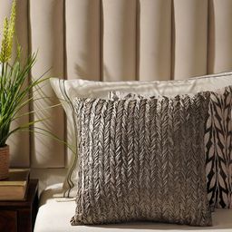 Pure Home and Living Beige Abstract Square Cushion Covers-picture-24