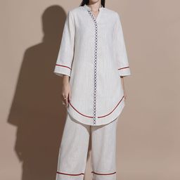 FFU Mandarin Collar Top With Trousers Co-Ords-picture-49