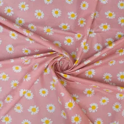 Star Weaves Pink & White Floral 350 TC King Bedsheet with 2 Pillow Covers-28