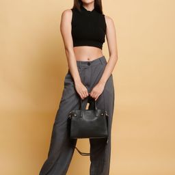 White Lily PU Structured Tote Bag with Tasselled image 2