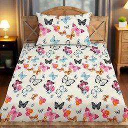 IVAZA Off White Geometric 250 Microfiber Single-image-85