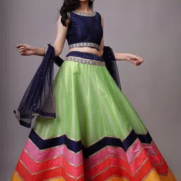 Utsav Fashion Embroidered Sequinned Shibori Ready to Wear Lehenga & Blouse With Dupatta-picture-51