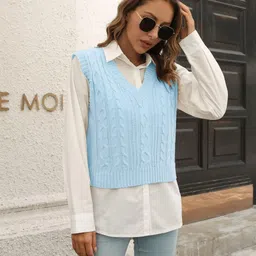 Oh Rare Women Cable Knit Sweater Vest-picture-47