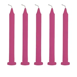 kreyam's Red 5 pieces Solid Pillar Candle-picture-32