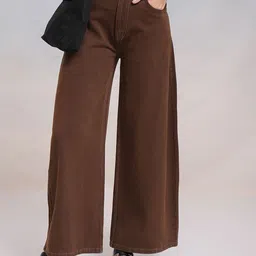 Street By Tokyo Talkies Women Wide Leg Mid-Rise Cotton Jeans-picture-7