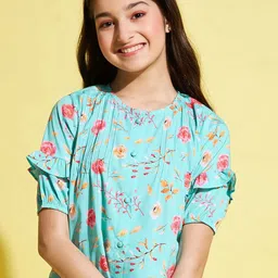 Stylo Bug Floral Print Cotton Top-image-5