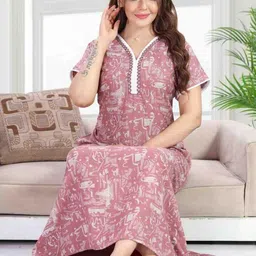TRUNDZ Women Peach Nightdress-picture-4